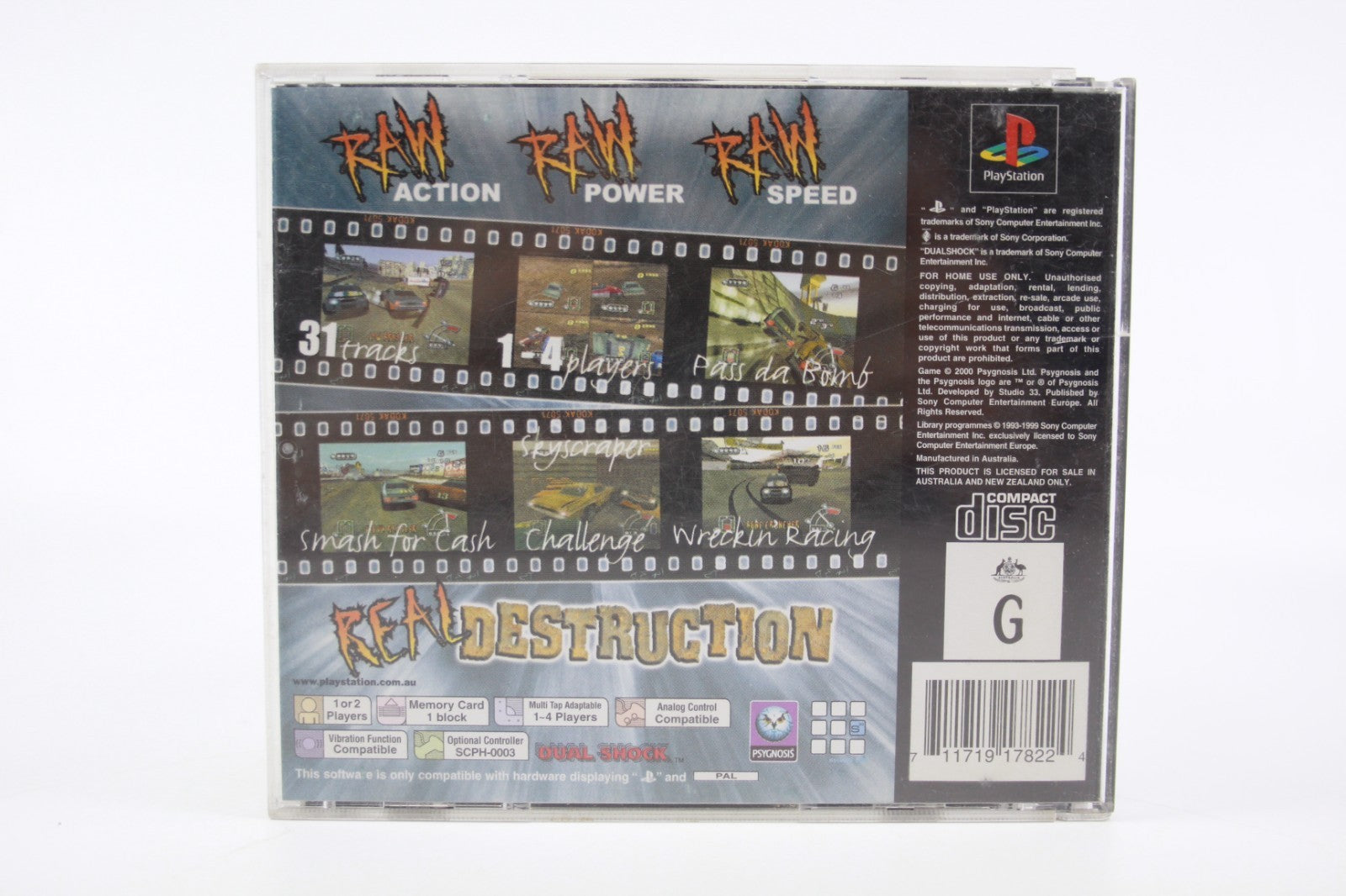 Destruction Derby Raw - PlayStation 1 (PS1) [PAL] - WITH WARRANTY