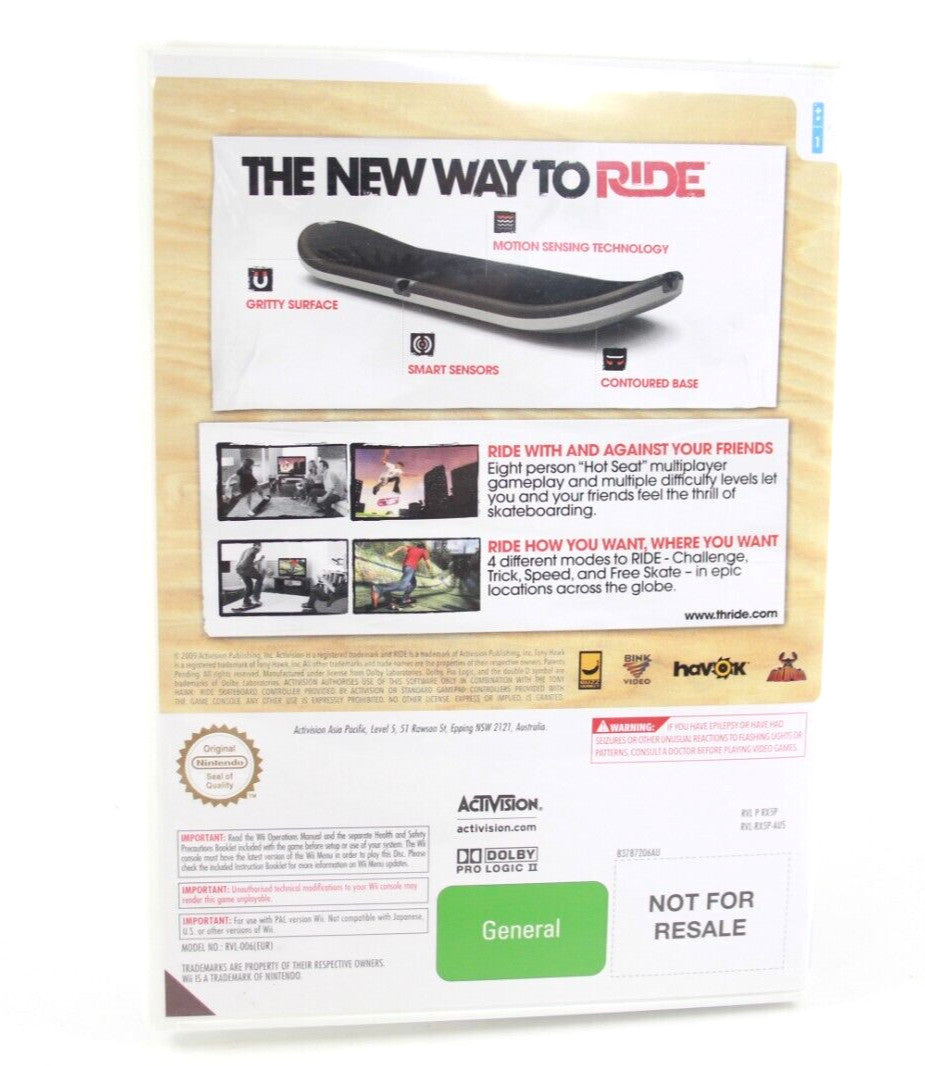 Tony Hawk Ride + Dongle - Nintendo Wii [PAL] - WITH WARRANTY