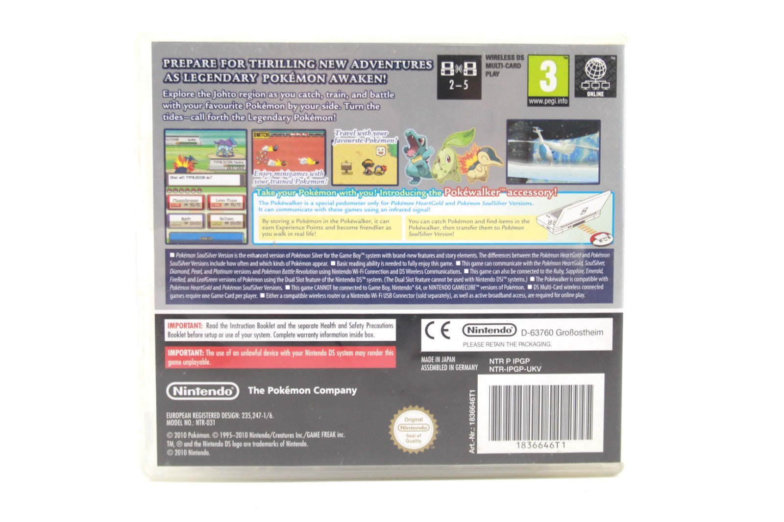 Pokémon SoulSilver Version - Nintendo DS [PAL] - WITH WARRANTY