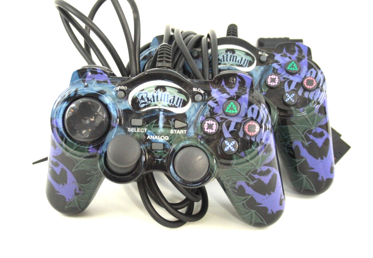 Vintage PlayStation 2 PS2 Controller Batman Theme FT-125 - Both Faulty -