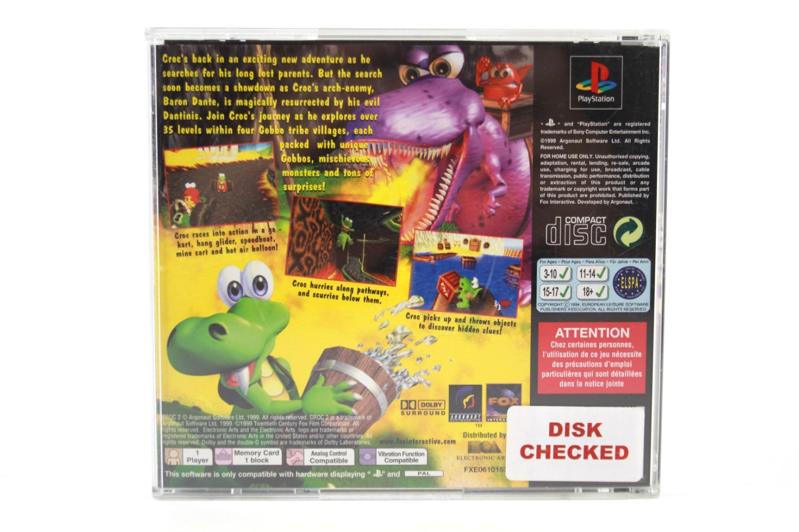 Croc 2 - PlayStation (PS1) [PAL] - WITH WARRANTY