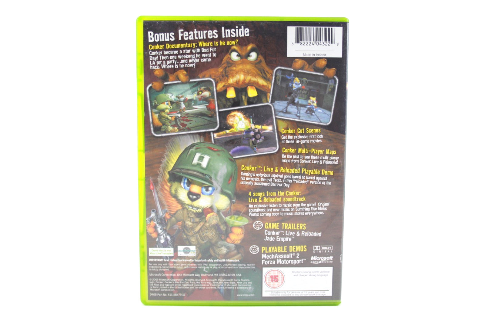 Conker: Live & Reloaded (DEMO/Pre-Order Disc) - Xbox [PAL] - WITH WARRANTY