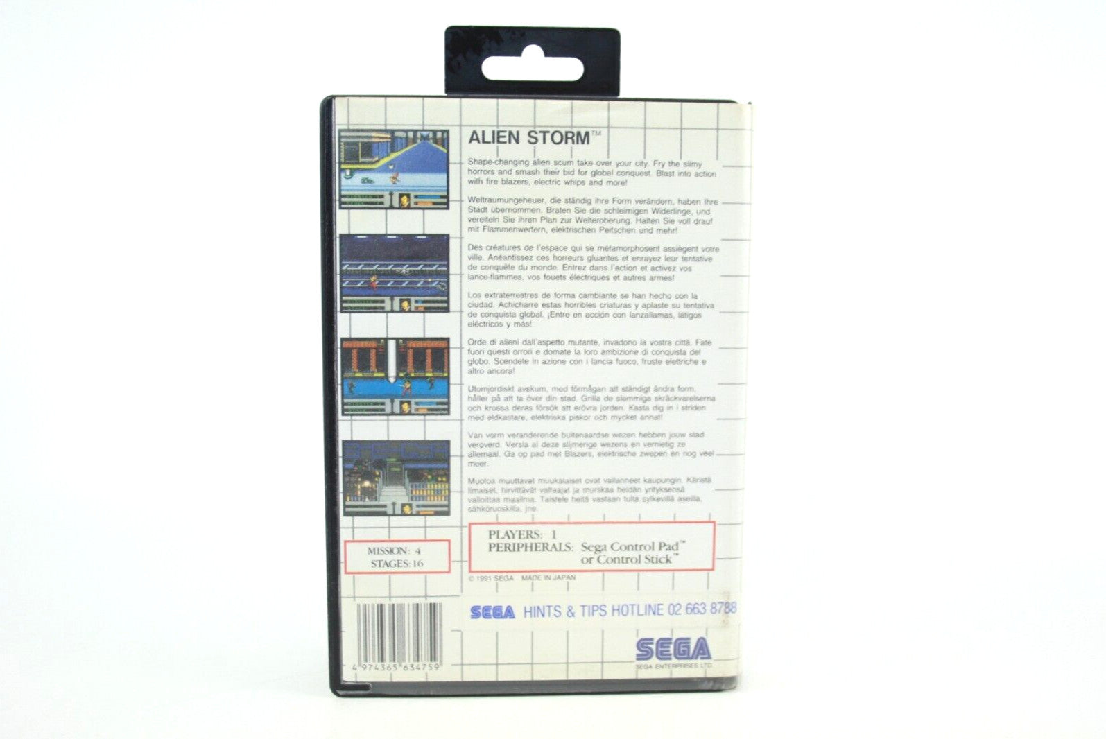 Alien Storm - SEGA Master System [PAL] - WITH WARRANTY