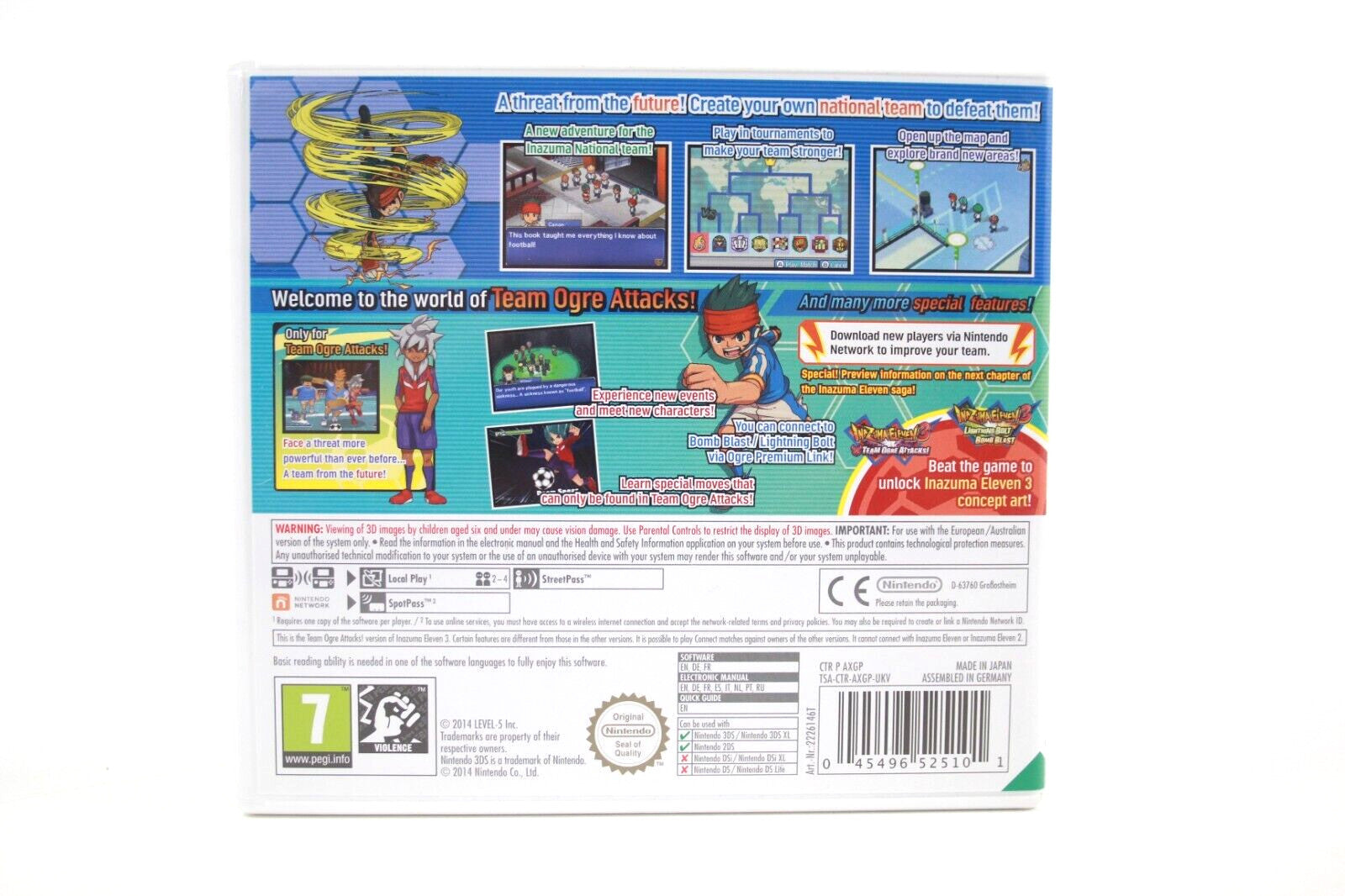 Inazuma Eleven 3: Team Orge Attacks! - Nintendo 3DS [PAL] WITH WARRANTY