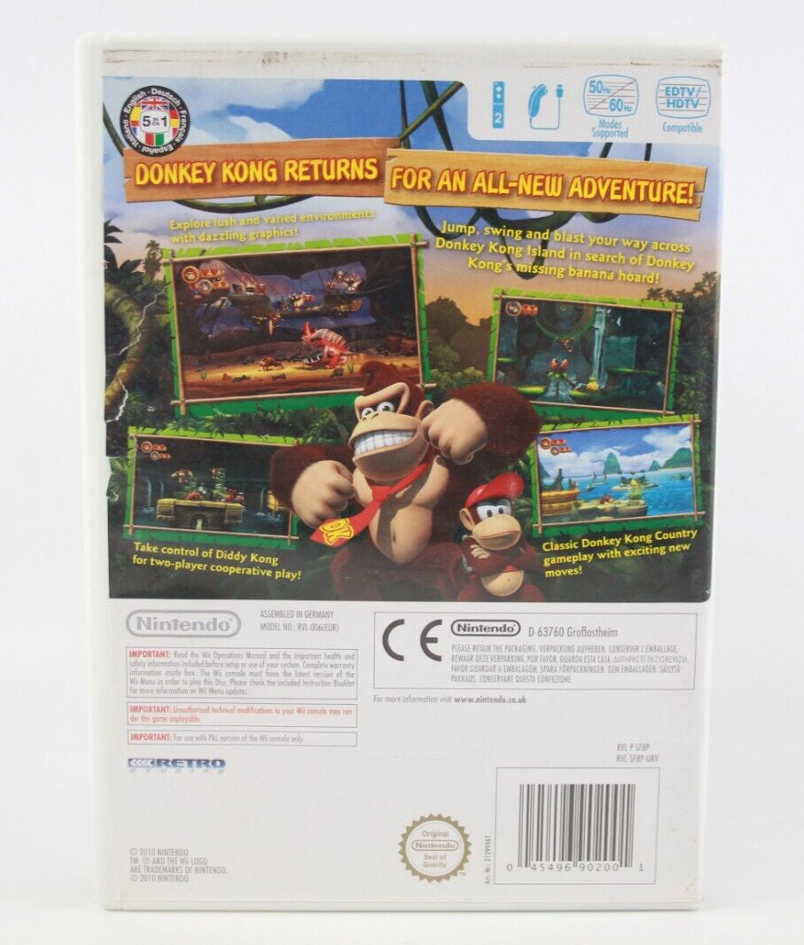 Donkey Kong Country Returns - Nintendo Wii [PAL] - WITH WARRANTY