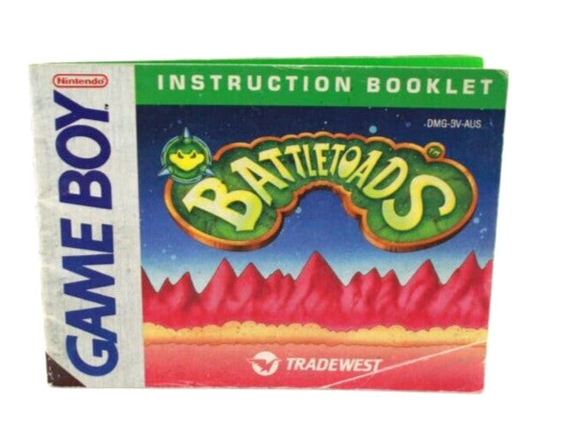 BattleToads - (Nintendo Game Boy) ***Manual Only*** Battle Toads