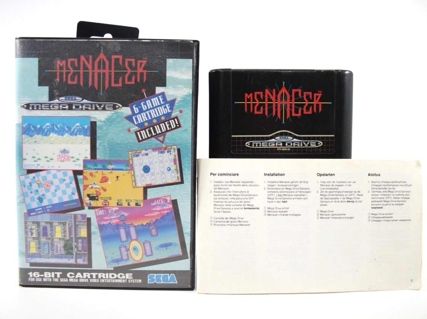 Menacer 6-Game Cartridge - SEGA Mega Drive [PAL] - WITH WARRANTY