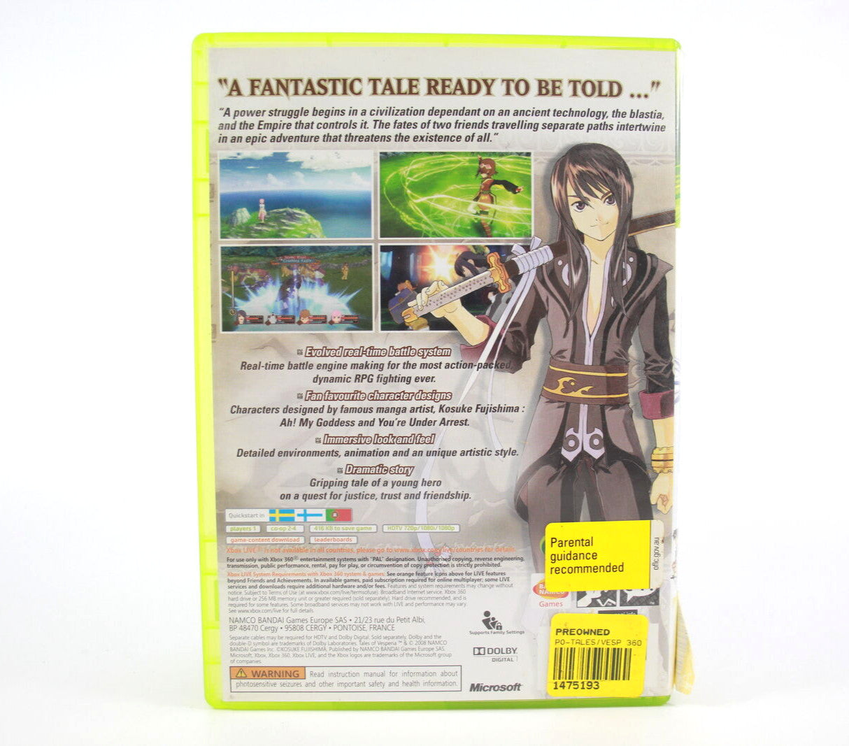 Tales of Vesperia (Xbox 360) [PAL] - WITH WARRANTY