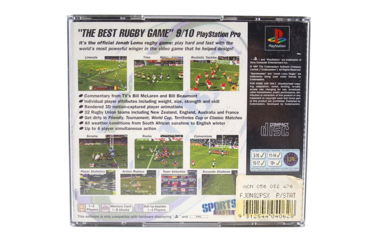 Jonah Lomu Rugby - PlayStation 1 (PS1) [PAL] - WITH WARRANTY