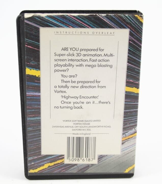 Highway Encounter - Vortex Software Sinclair Spectrum 48k