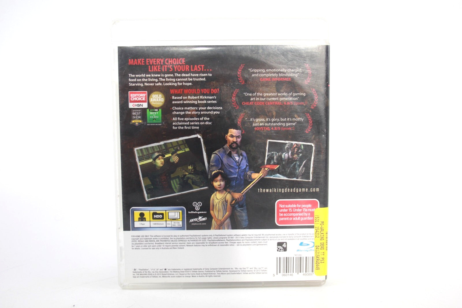 The Walking Dead Tell Tale - PlayStation 3 (PS3) [PAL] - WITH WARRANTY