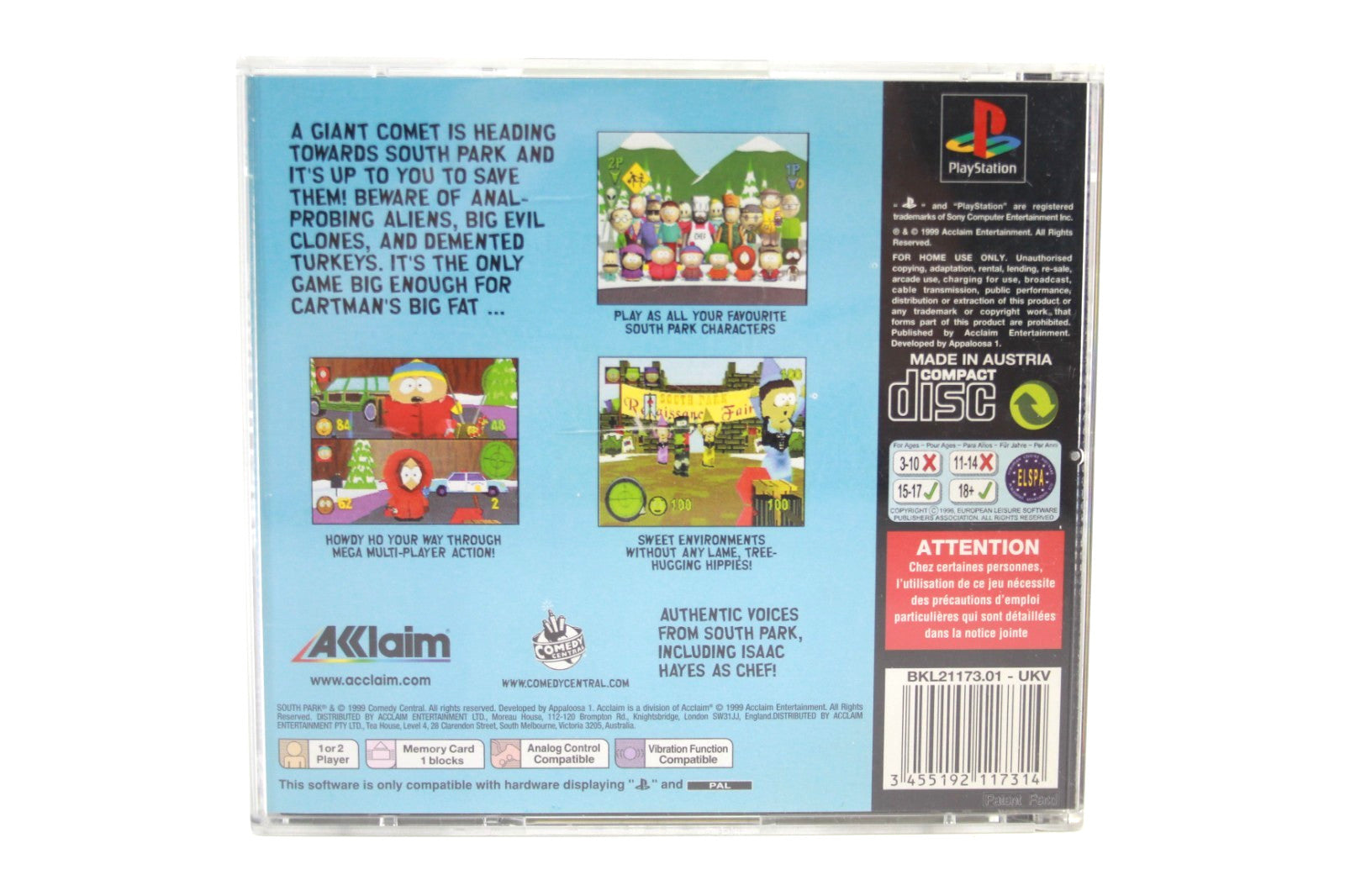 South Park - PlayStation (PS1) [PAL] - WITH WARRANTY
