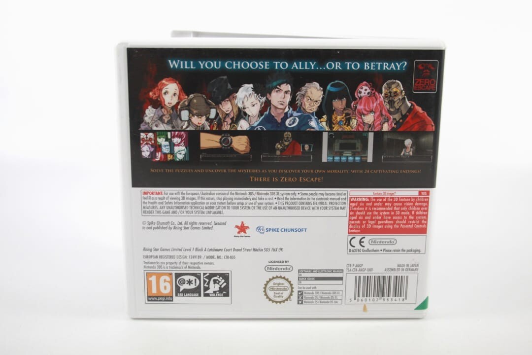 Virtue's Last Reward - Nintendo 3DS **CASE ONLY** [PAL]