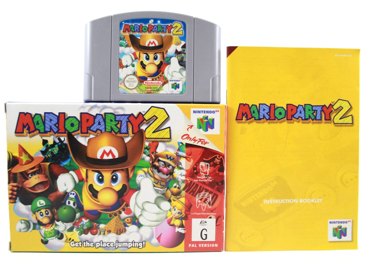 🔥 *NEAR MINT* Mario Party 2 - Nintendo 64 (N64) [PAL] *COMPLETE IN BOX* 🎮