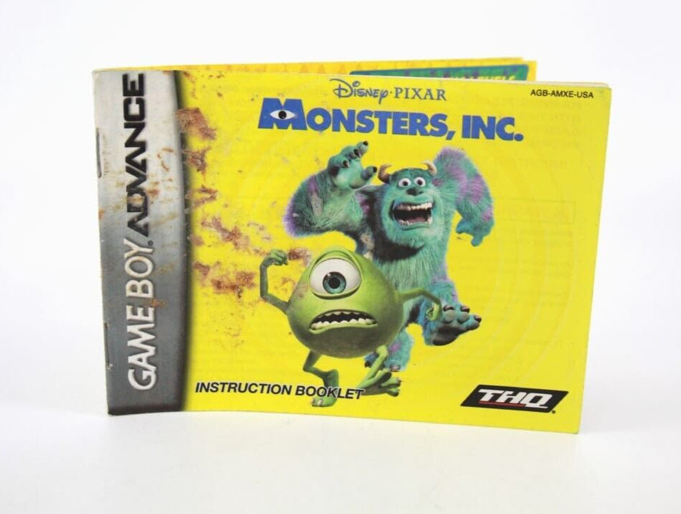 Disney/Pixar Monsters, Inc. (USA) Nintendo Game Boy Advance (GBA) *MANUAL ONLY*