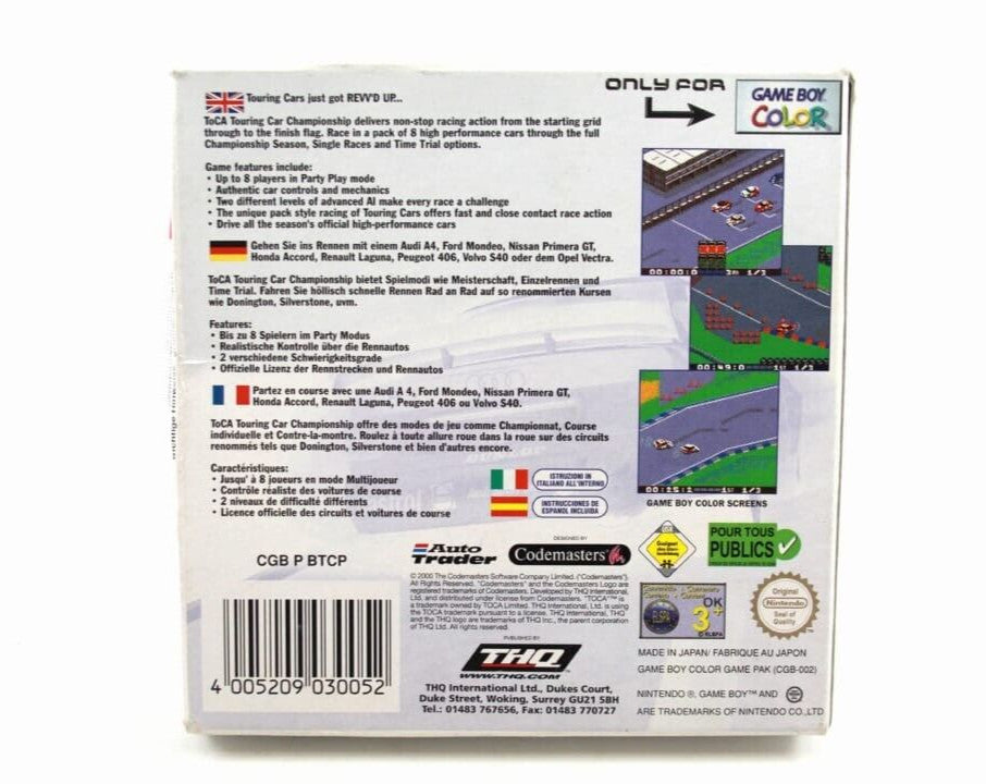 TOCA Touring Car Championship - Nintendo Game Boy Color (GBC) [PAL] *BOX ONLY*
