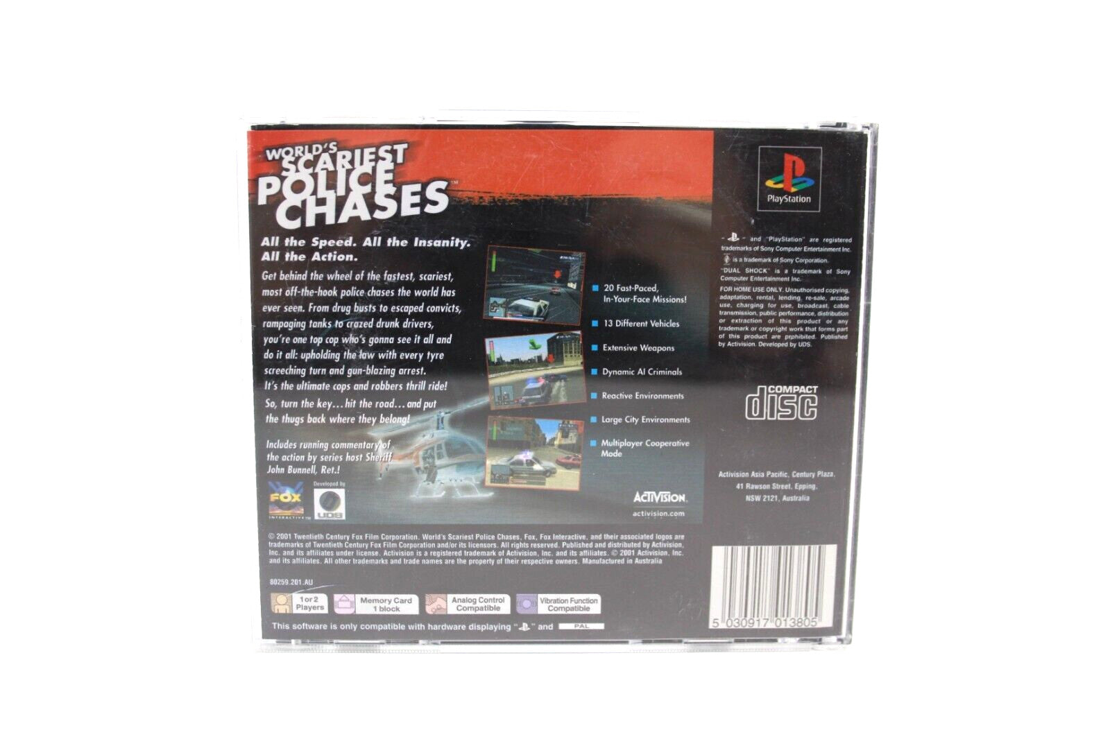 World's Scariest Police Chases - PlayStation 1 (PS1) [PAL] - WITH WARRANTY