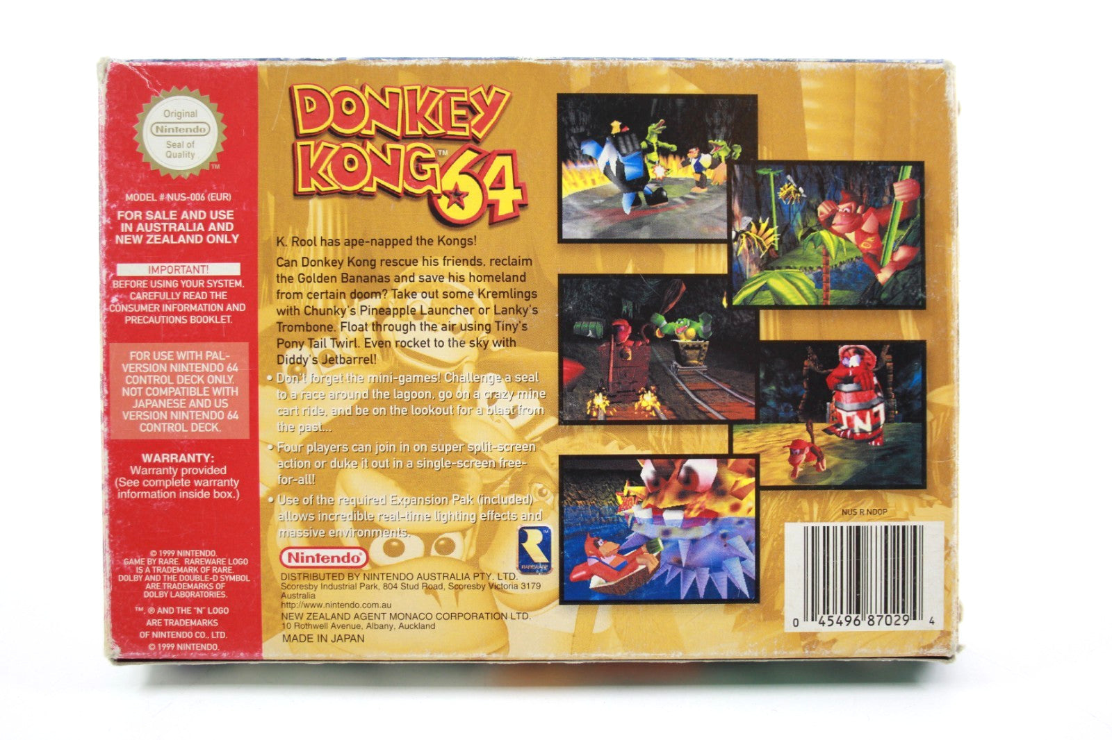 Donkey Kong 64 - Nintendo 64 (N64) [PAL] - WITH WARRANTY