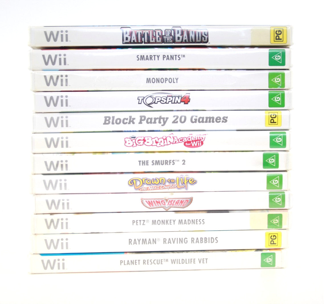 x12 Nintendo Wii Video Game Bundle Lot (12 Games)
