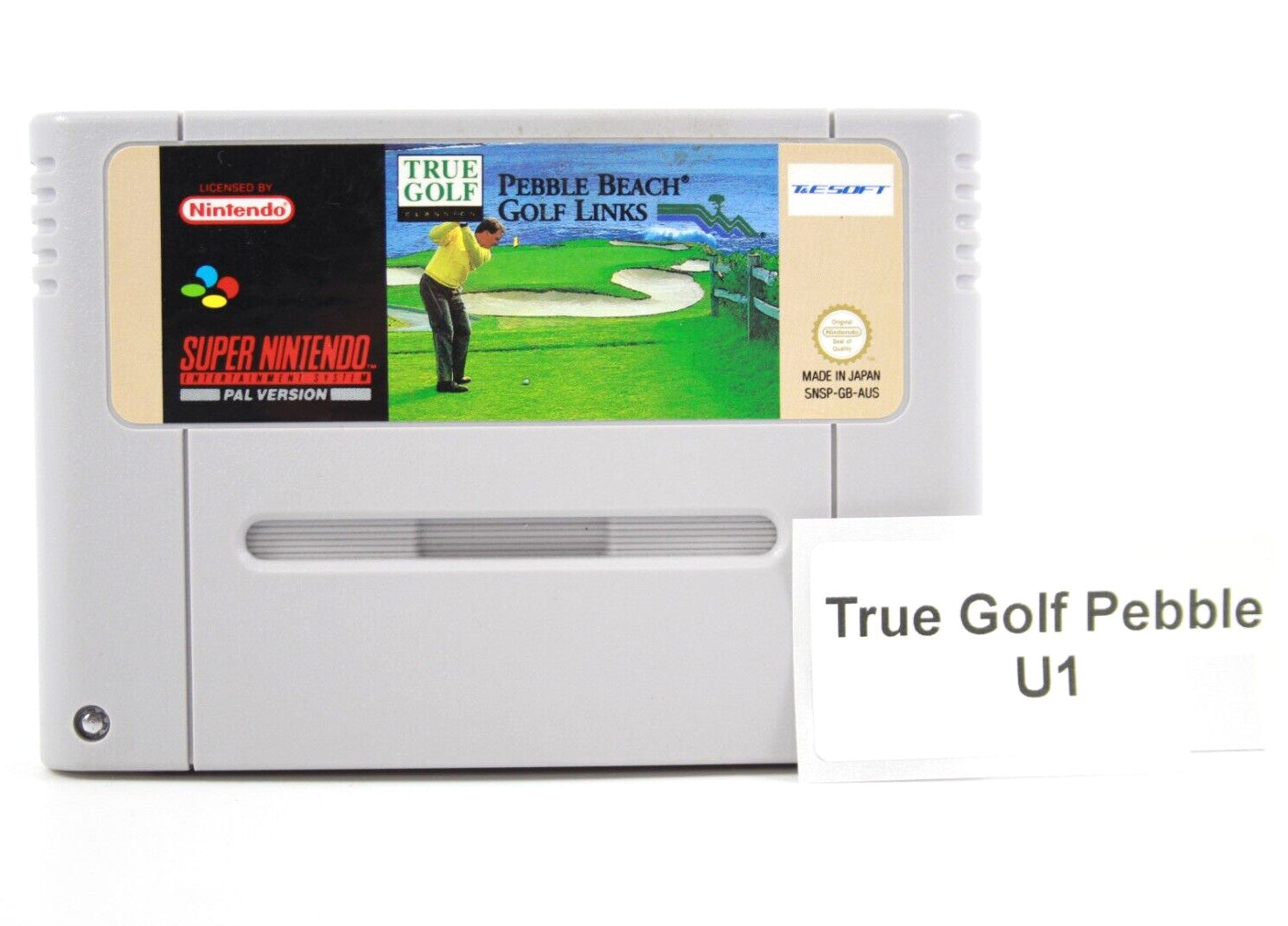 True Golf Pebble Beach Golf Links [NEW SAVE BATTERY] Super Nintendo (SNES) [PAL]