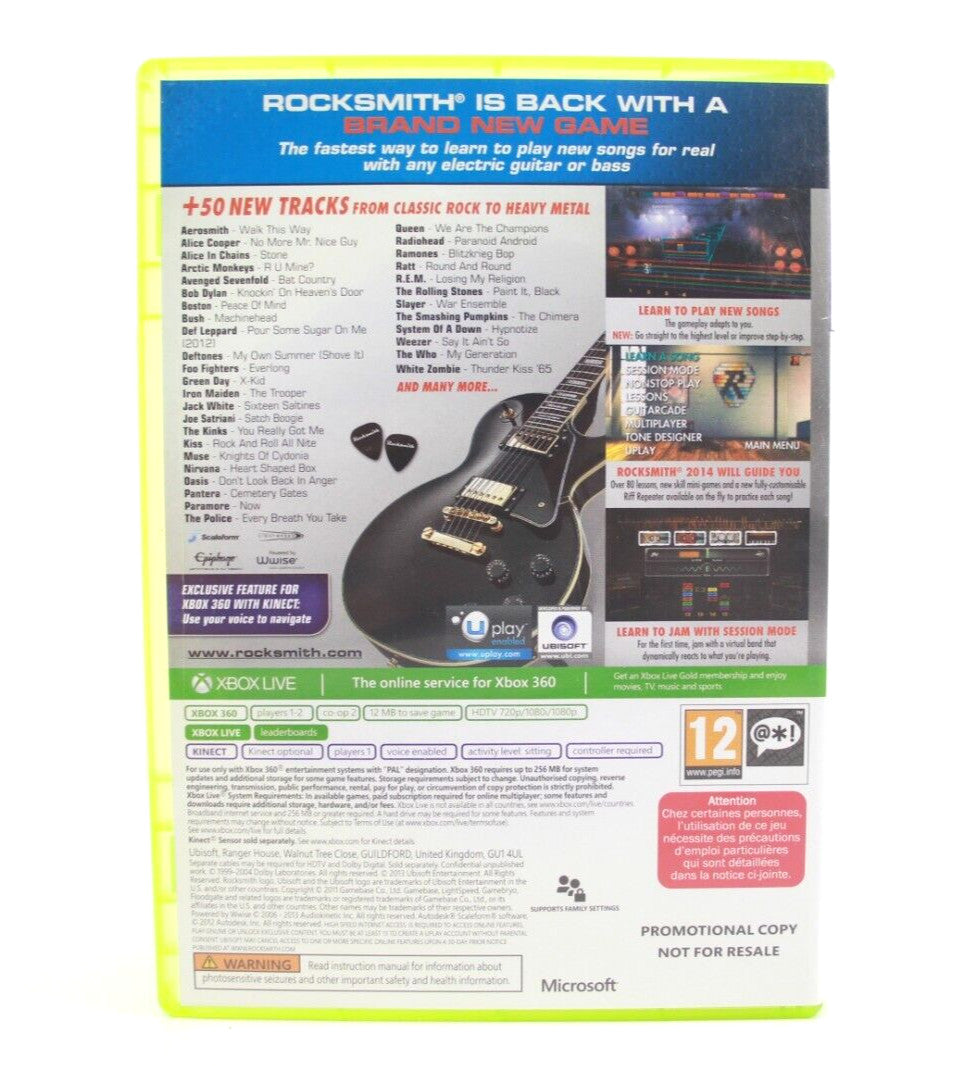 Rocksmith All-New 2014 Edition [PROMO COPY] - Xbox 360 [PAL] - WITH WARRANTY