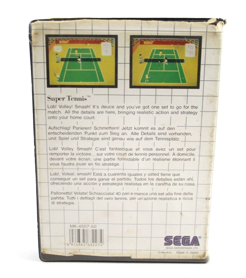 Super Tennis - SEGA Master System [PAL] - WITH WARRANTY