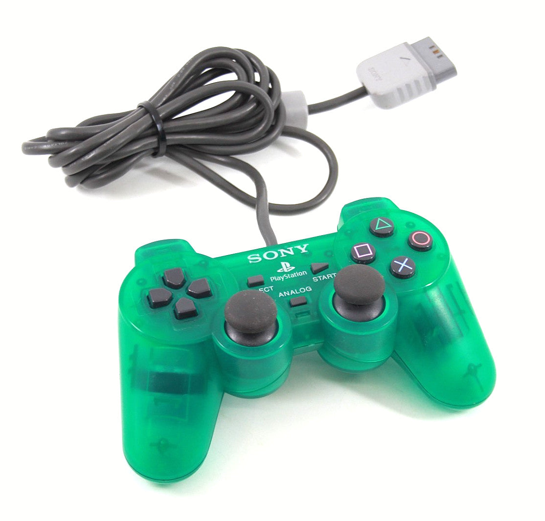 Genuine, Official Sony PlayStation Analog Controller (Green) [SCPH-1200]