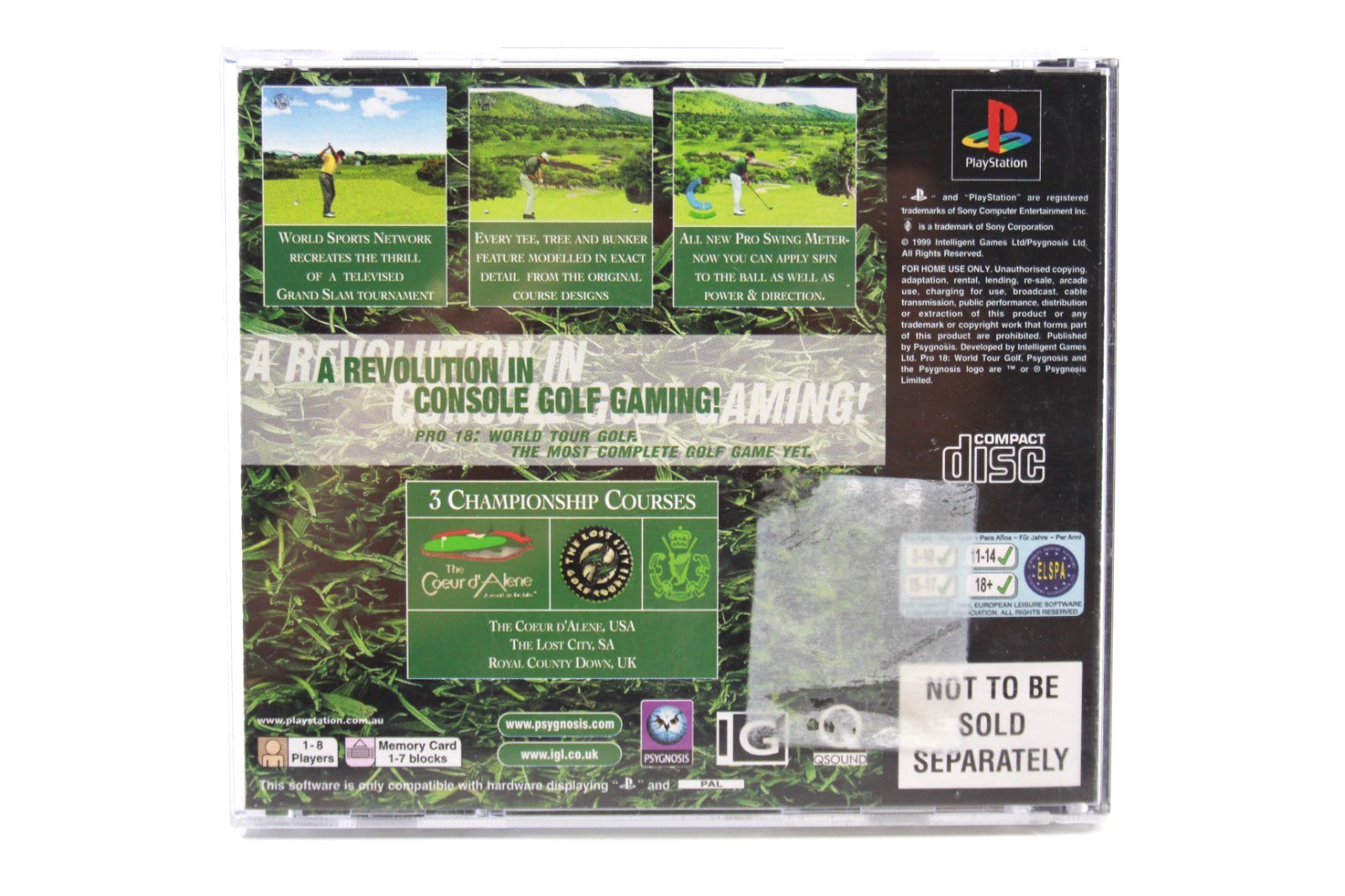 Pro 18 World Tour Golf - PlayStation 1 (PS1) [PAL] - WITH WARRANTY