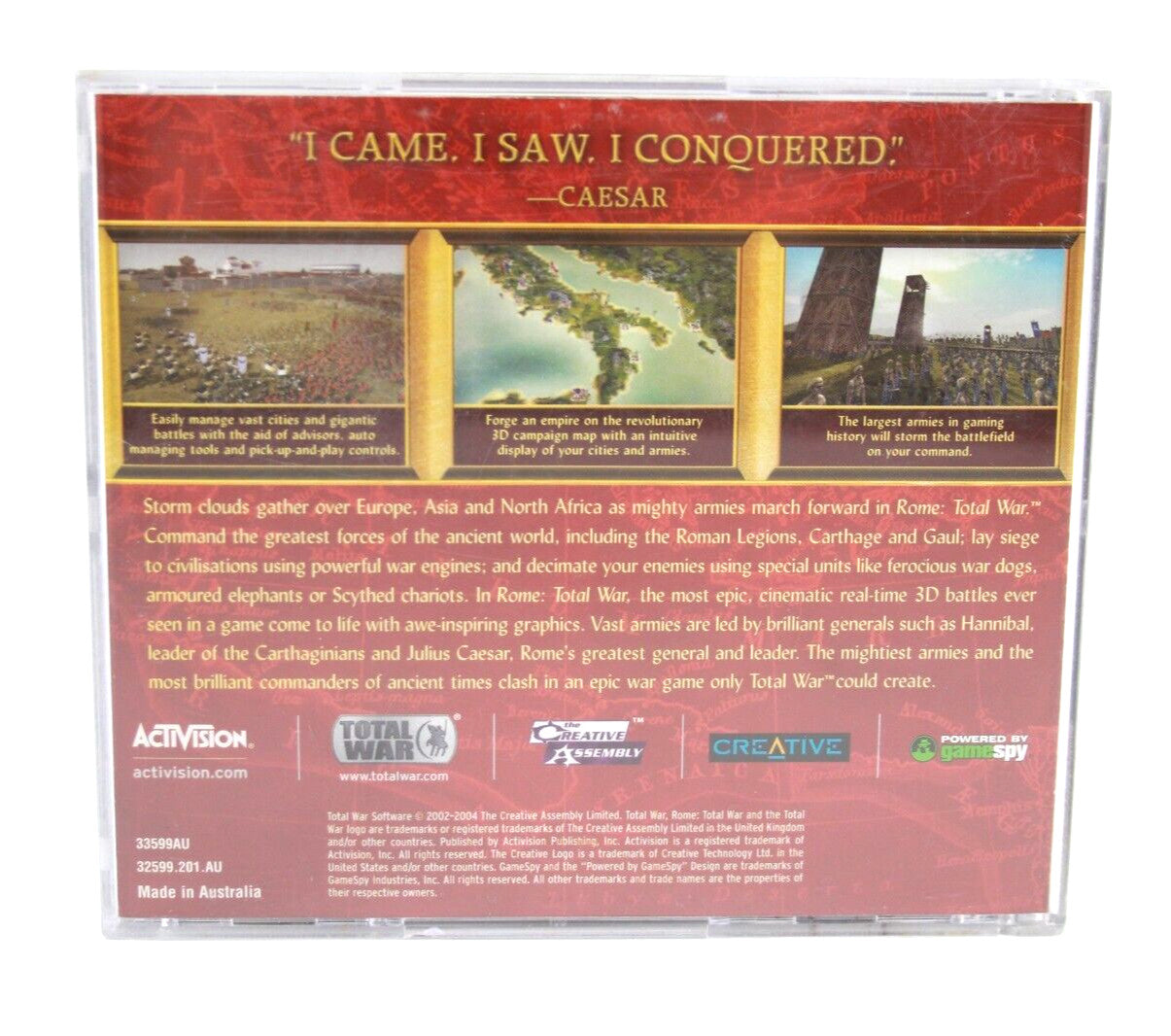 Rome: Total War - PC CD-ROM - WITH WARRANTY