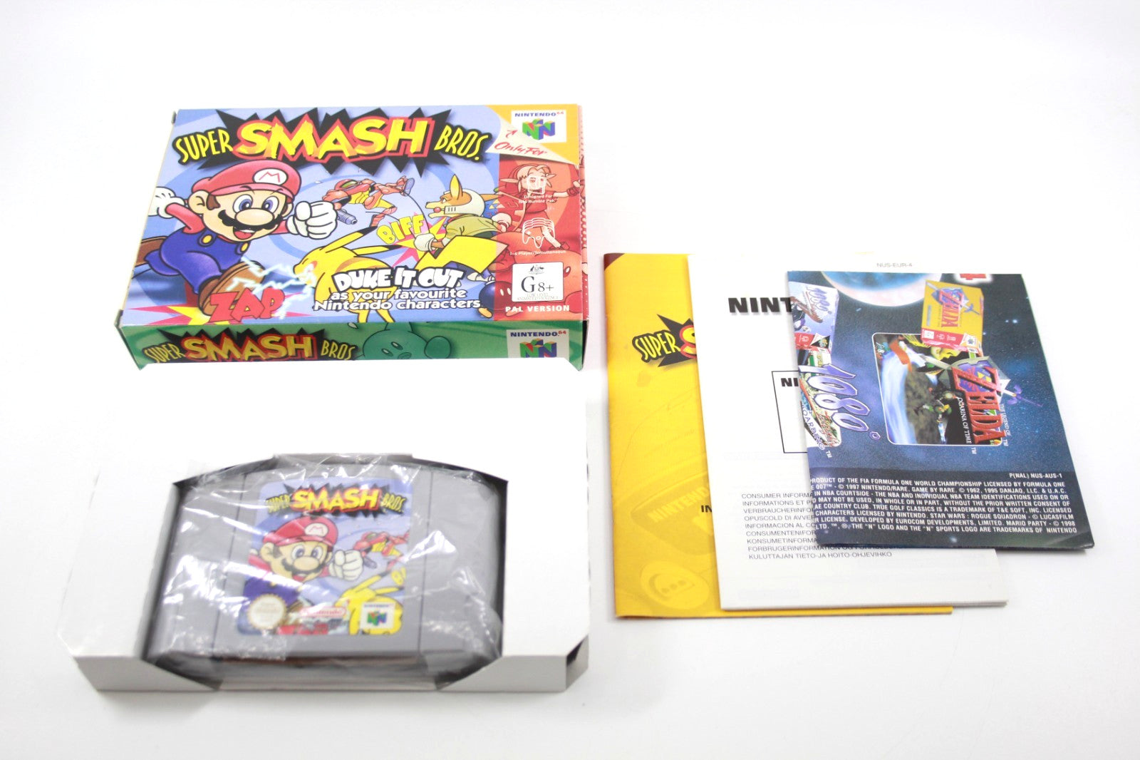 🔥 *NEAR MINT* Super Smash Bros. - Nintendo 64 (N64) [PAL] *COMPLETE IN BOX* 🎮