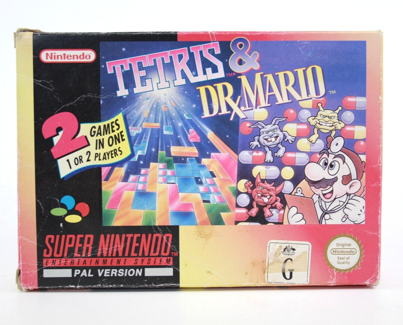 Tetris and Dr. Mario - Super Nintendo (SNES) [PAL] - WITH WARRANTY