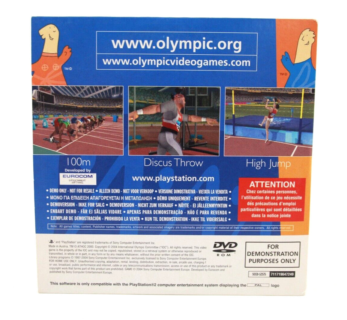 Athens 2004 Olympics DEMO DISC - PlayStation 2 (PS2) - WITH WARRANTY