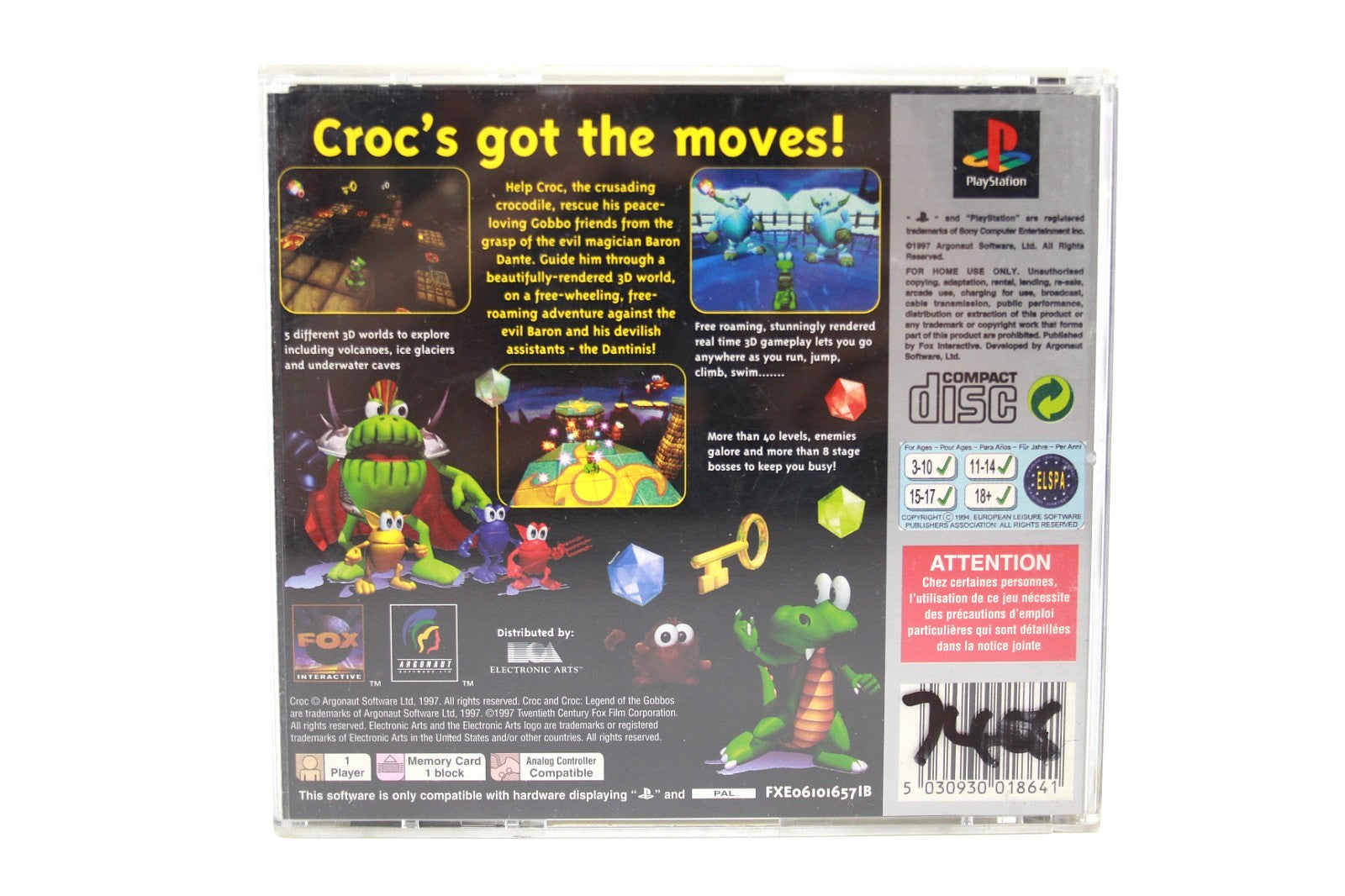 Croc Legend of the Gobbos  [Platinum] - PlayStation (PS1) [PAL] - WITH WARRANTY