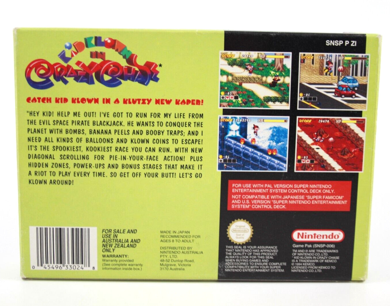 Kid Klown in Crazy Chase - Super Nintendo (SNES) [PAL] - WITH WARRANTY
