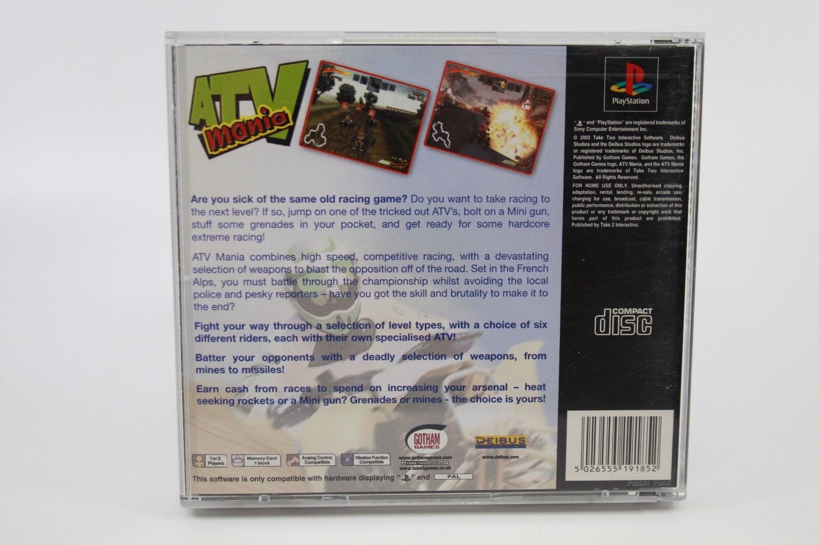 ATV Mania (PS1) [PAL] - WITH WARRANTY