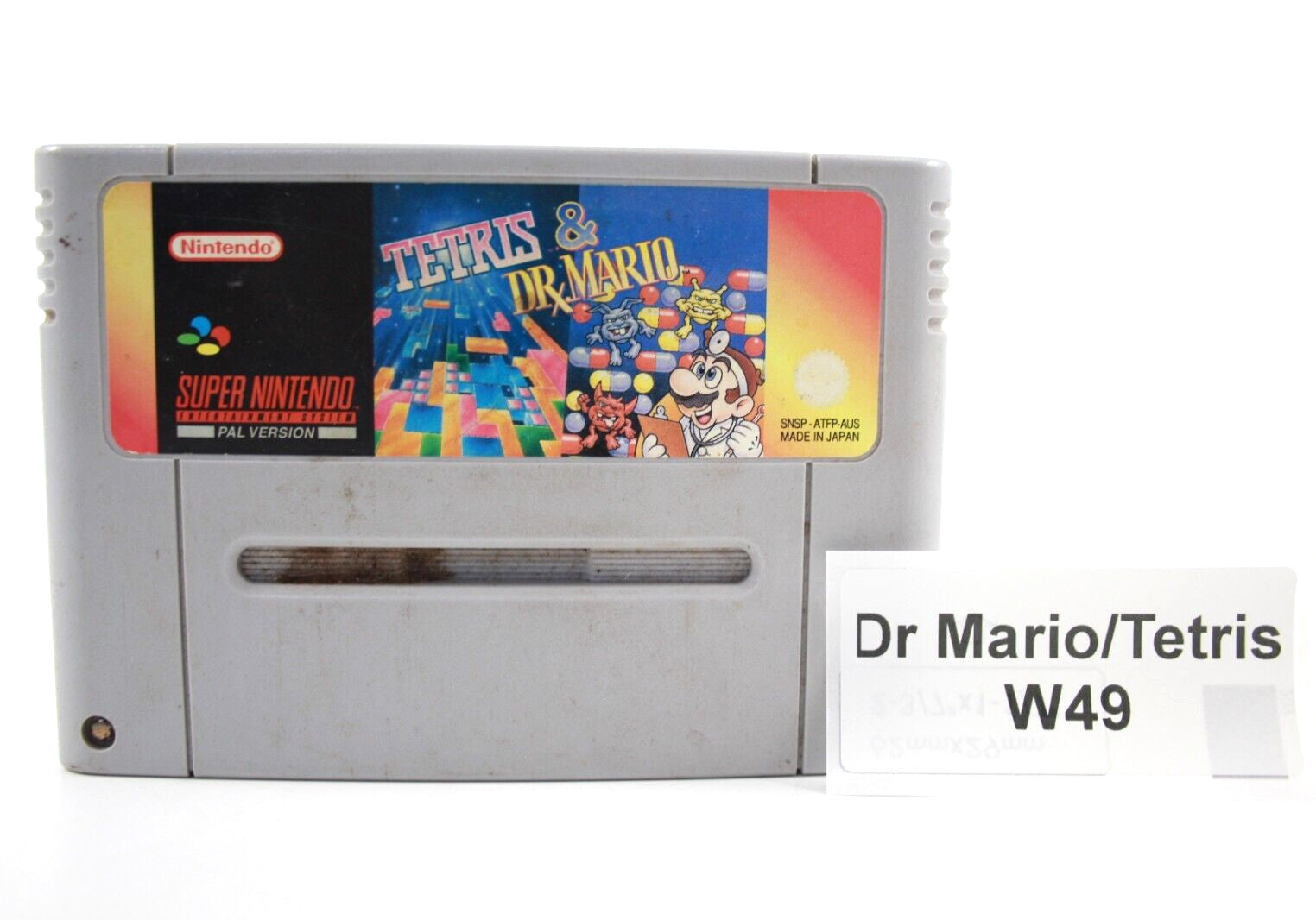 Tetris & Dr. Mario [CART ONLY] - Super Nintendo (SNES) [PAL] - WITH WARRANTY
