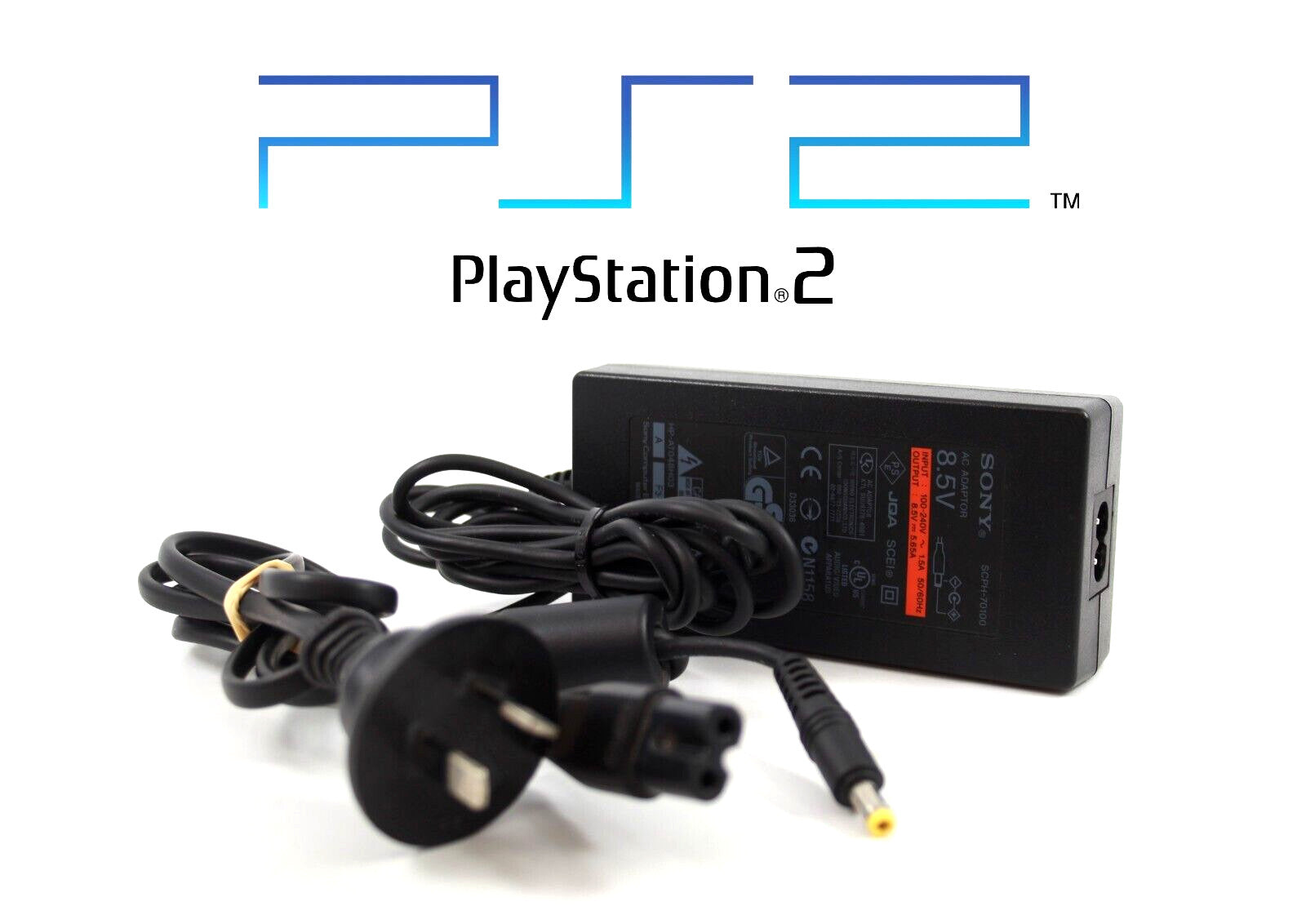 Genuine, Official Sony PS2 Slim Power Supply/AC Adapter Cable (SCPH-70100, 240V)