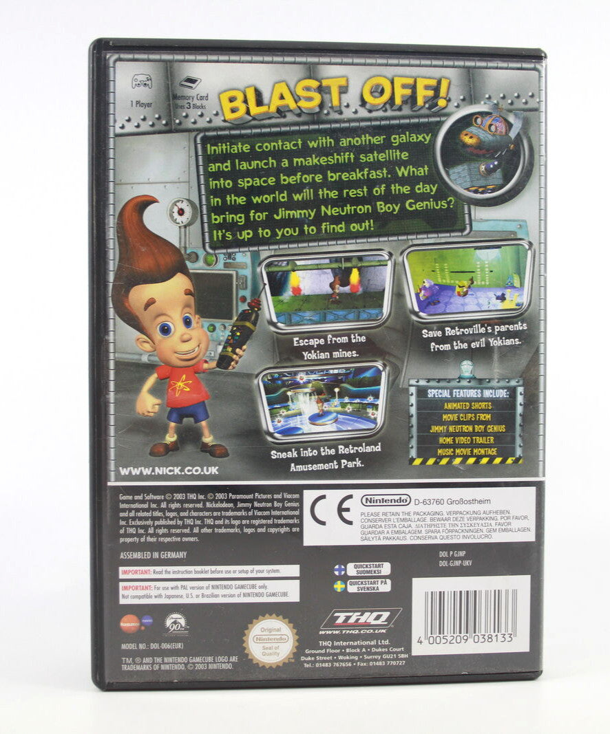 Jimmy Neutron Boy Genius (GameCube) [PAL] - WITH WARRANTY