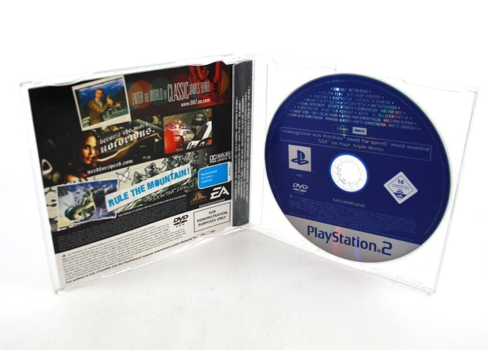 Sony PlayStation 2 (PS2) Demo Disc - 007, NFS Most Wanted, SSX On Tour [PAL]