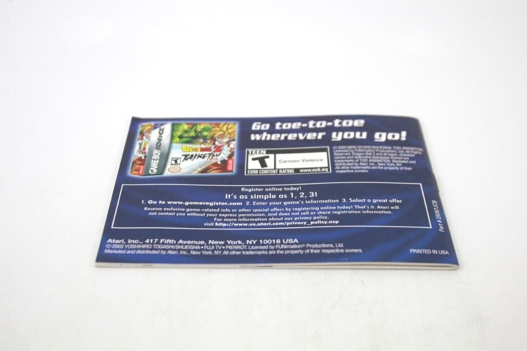 Yu-Yu Hakusho Spirit Detective - Nintendo Game Boy Advance (GBA) *MANUAL ONLY*