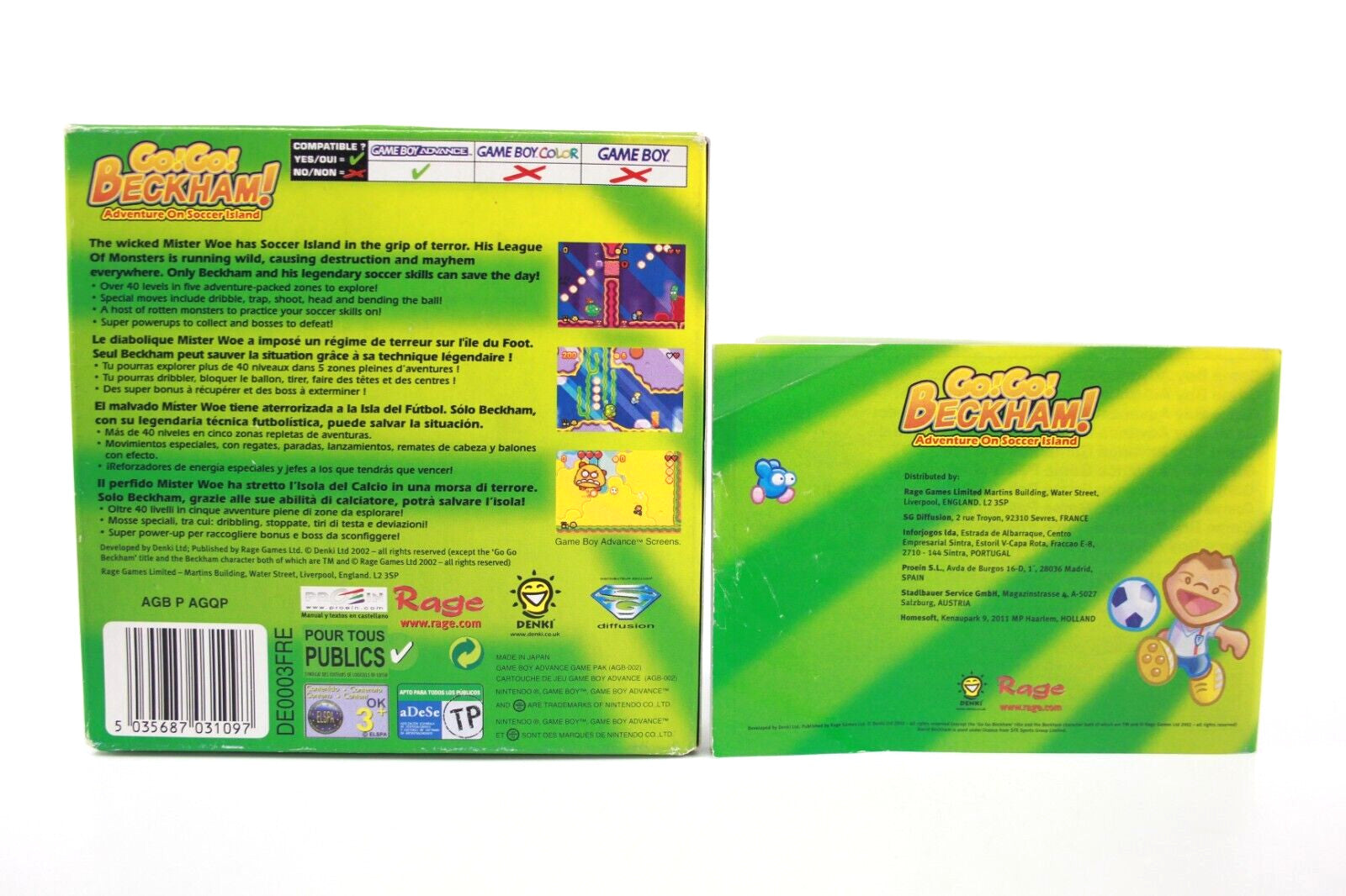 Go! Go! Beckham [BOX/MANUAL ONLY] - Nintendo Game Boy Advance [PAL]