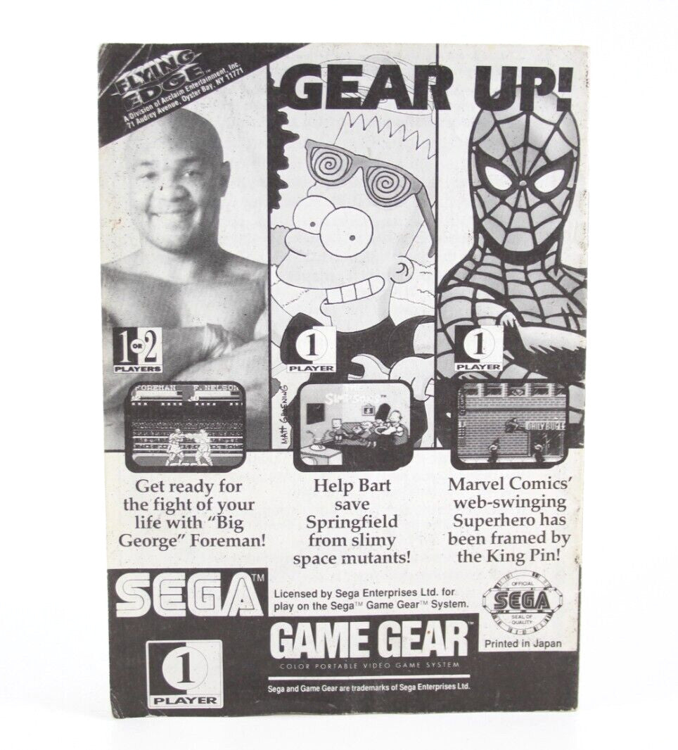 Spider-Man - SEGA Game Gear [Instruction Manual]
