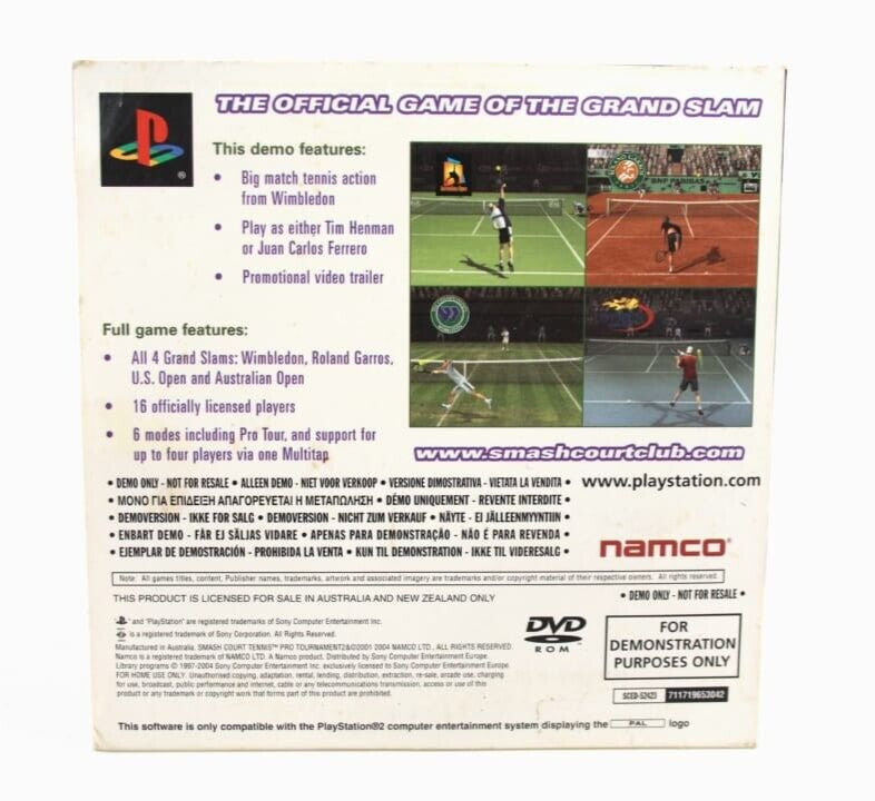 Smash Court Tennis Pro Tournament 2 - PlayStation 2 (PS2) Demo Disc [PAL]