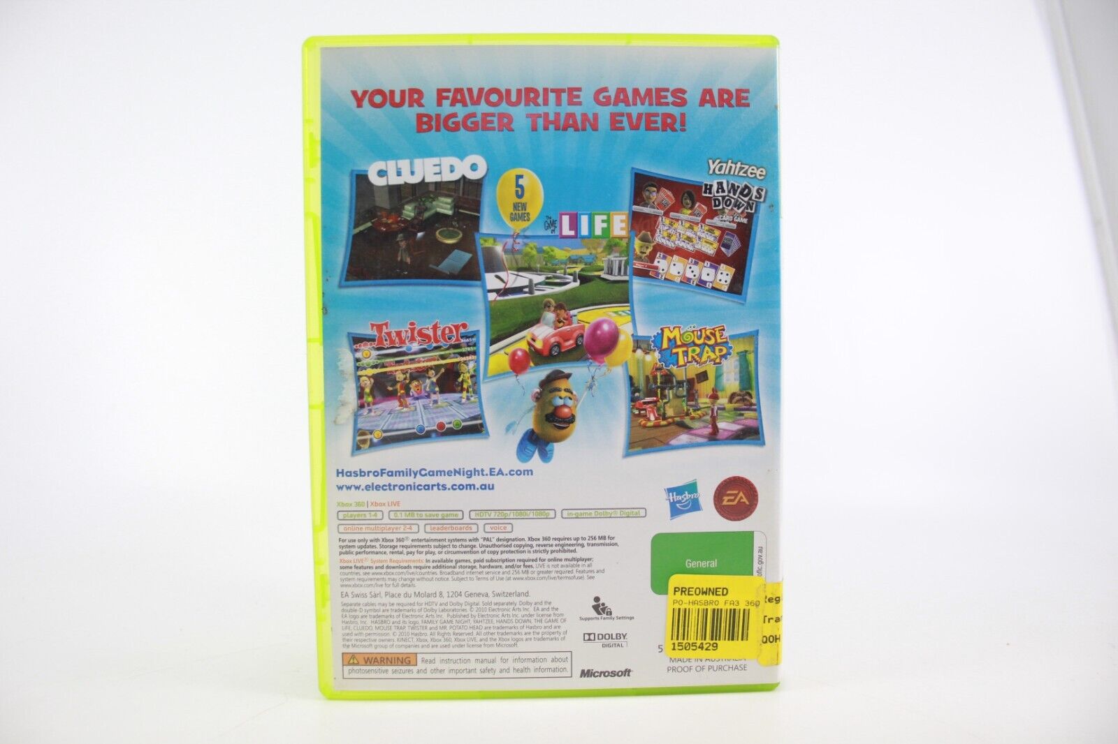 Hasbro Family Game Night  VOL 3  - (Xbox 360) [PAL] - WITH WARRANTY