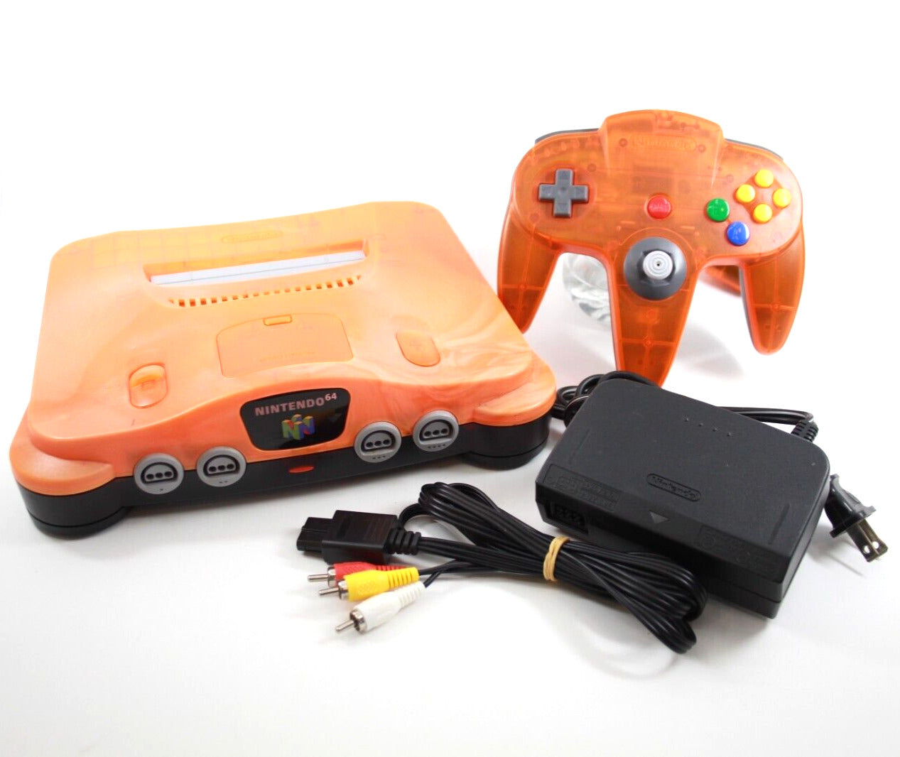 Genuine, Official Nintendo 64 (N64) Console [Daiei Hawks Orange] Japan (NTSC-J)