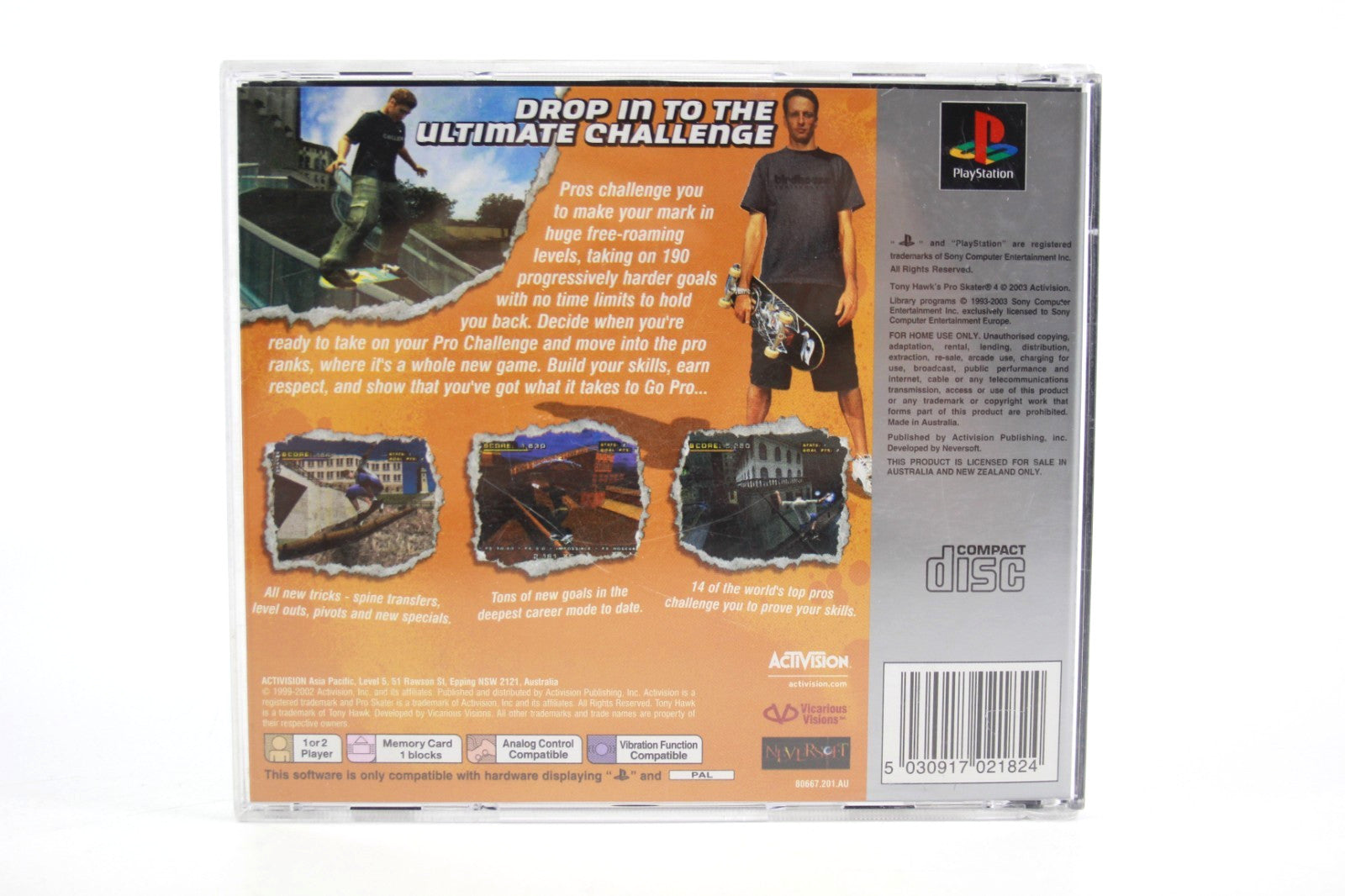 Tony Hawk's Pro Skater 4 - PlayStation 1 (PS1) [PAL] - WITH WARRANTY