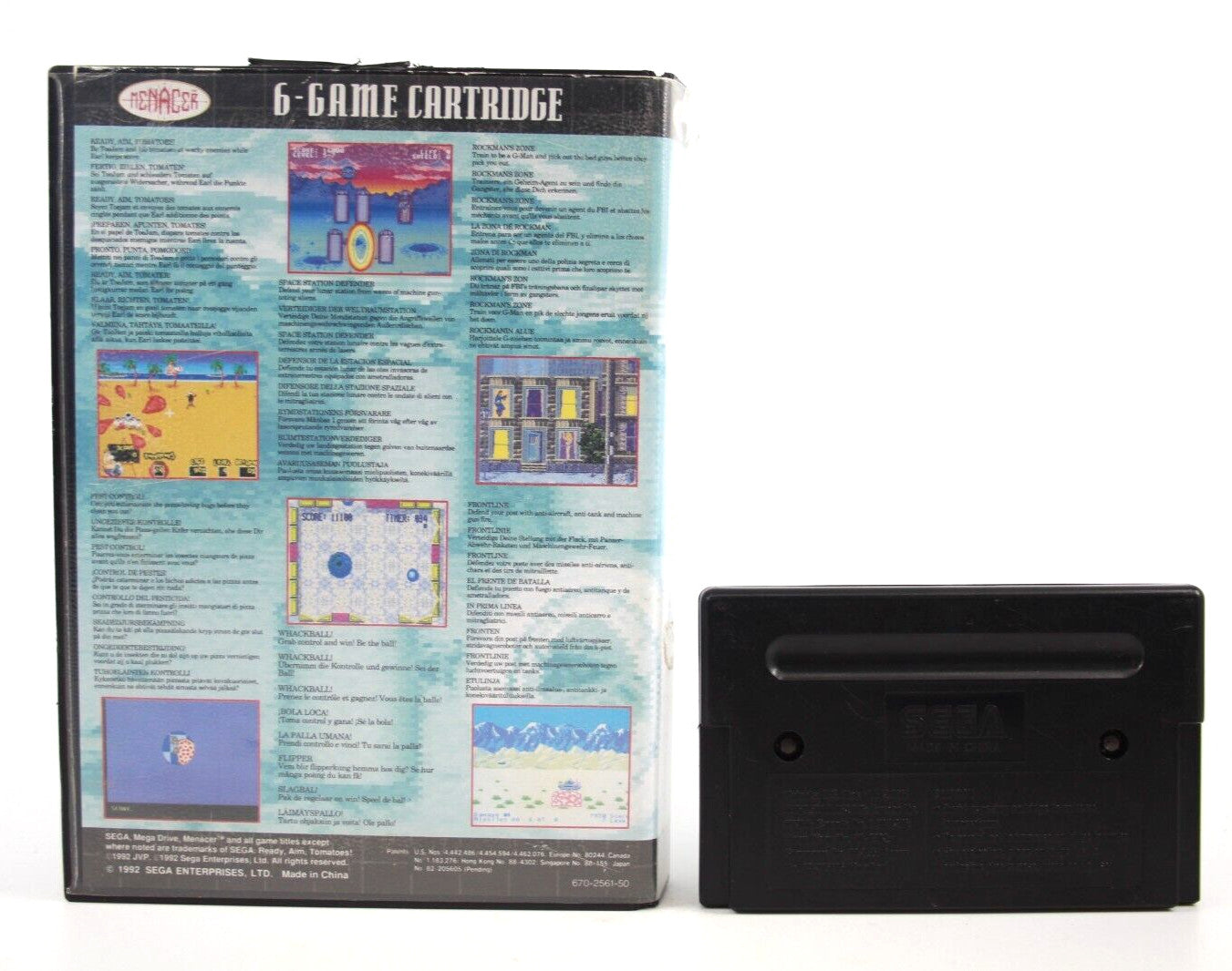 Menacer 6-Game Cartridge - SEGA Mega Drive [PAL] - WITH WARRANTY