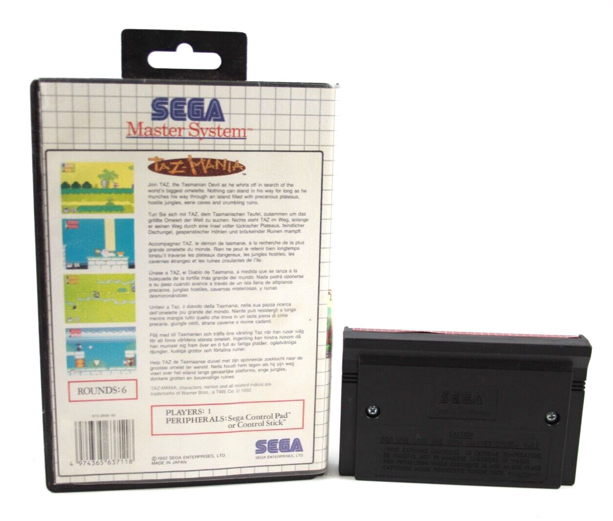 Taz-Mania  - SEGA Master System [PAL] - WITH WARRANTY