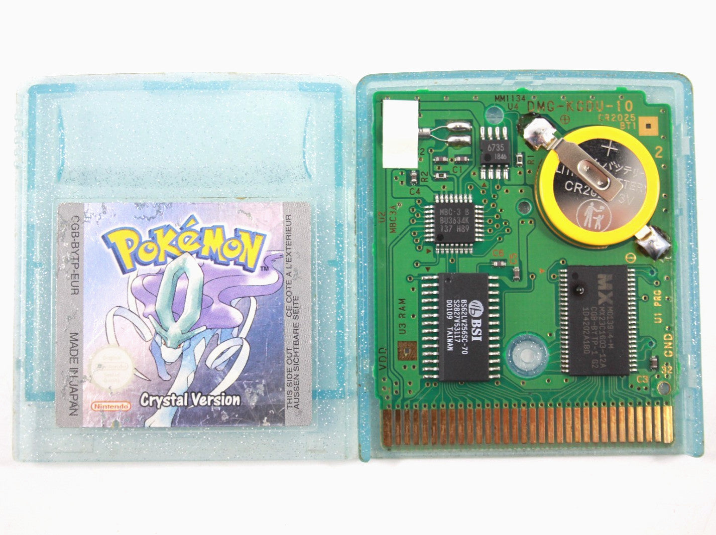 100% Genuine, Pokémon Crystal - Nintendo Game Boy Color [NEW CLOCK BATTERY]