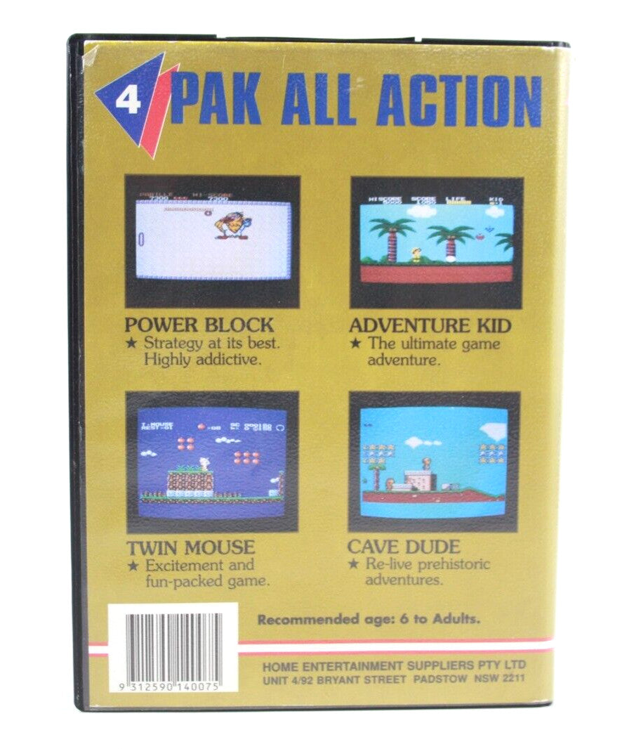 4 Pak All Action - SEGA Master System [PAL] - WITH WARRANTY